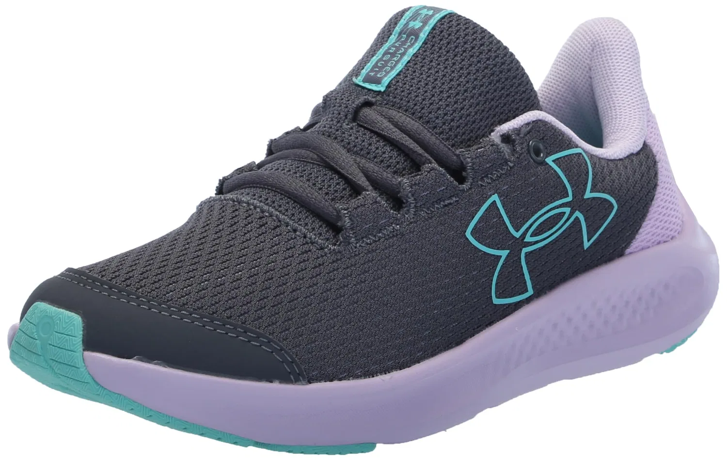 Детские кроссовки для девочек с логотипом Under Armour, 101 Castlerock Purple Ace Radial Turquoise