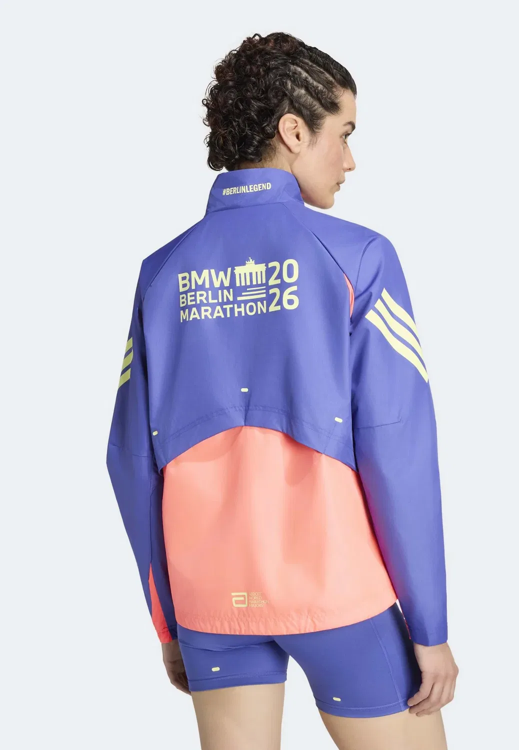 Ber26 - беговая куртка Adidas Performance, Dual Indigo/Solar Turbo