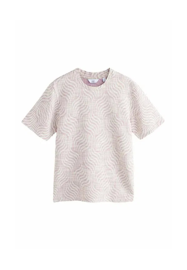 Футболка из полиэстера, хлопка и вискозы Regular fit Next Purple, Ecru, White, белый/фиолетовый