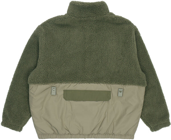 Куртка Adidas Originals Adv Sherpa Outdoor logo Sports Splicing Stand Collar, зеленый — фото 2