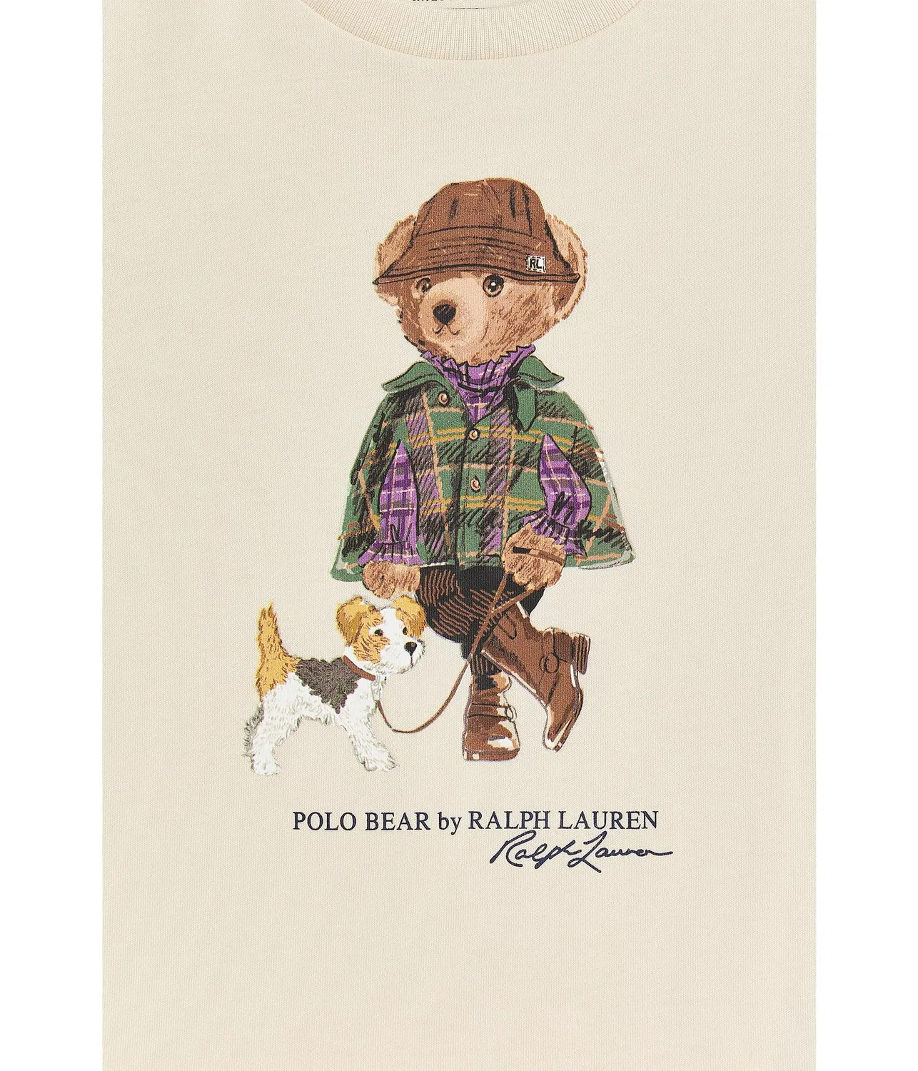 Хлопковая футболка Polo Bear (для малышей/детей младшего возраста) Polo Ralph Lauren Kids, Estate Cream — фото 3