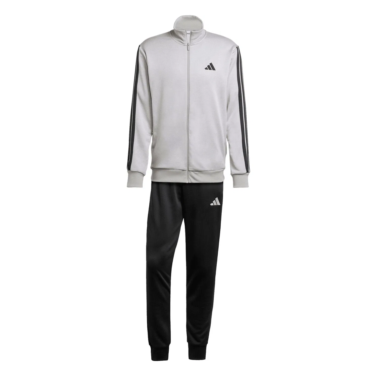 Мужской спортивный костюм с принтом 3S French Terry Tracksuit Adidas, Grau Schwarz
