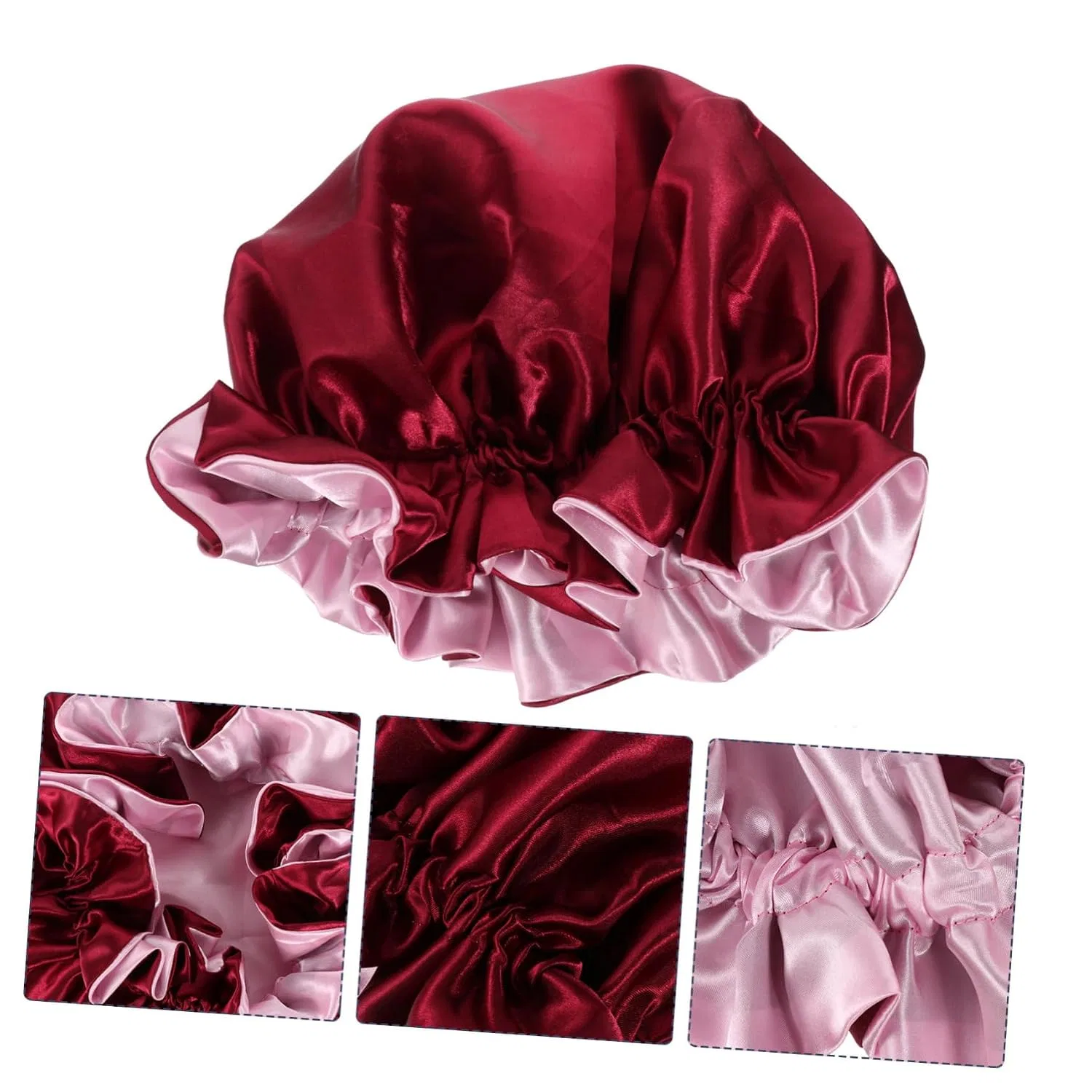 Шапочка для душа Satin Double Layer, minkissy, 34x34x0.6 см — фото 3