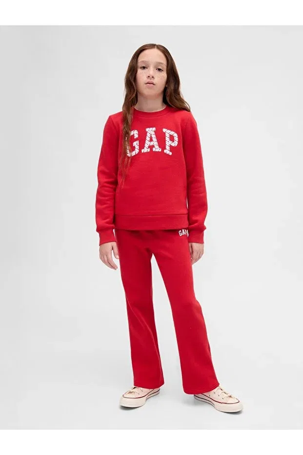 Детские спортивные штаны для девочек с принтом Gap, Red-002