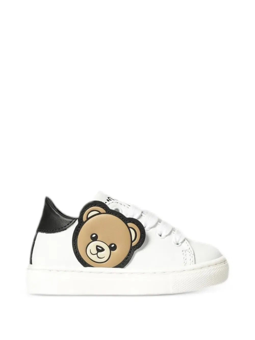 Кроссовки с нашивкой Тедди Moschino Kids, белый