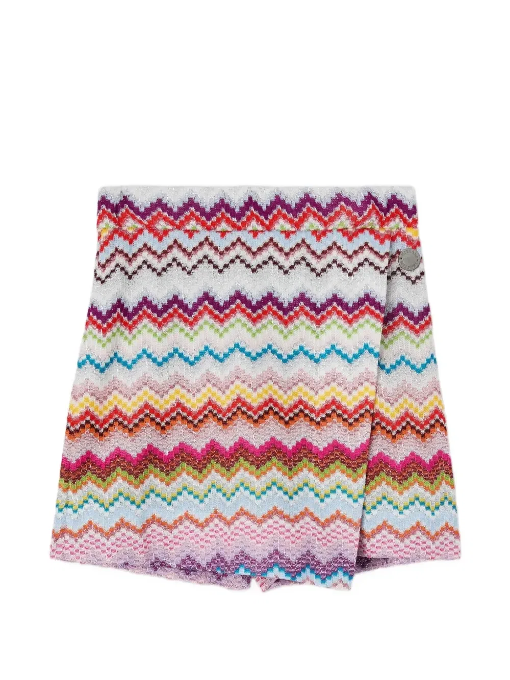 Юбка с запaхом и зигзагообразным узором Missoni Kids, бежевый