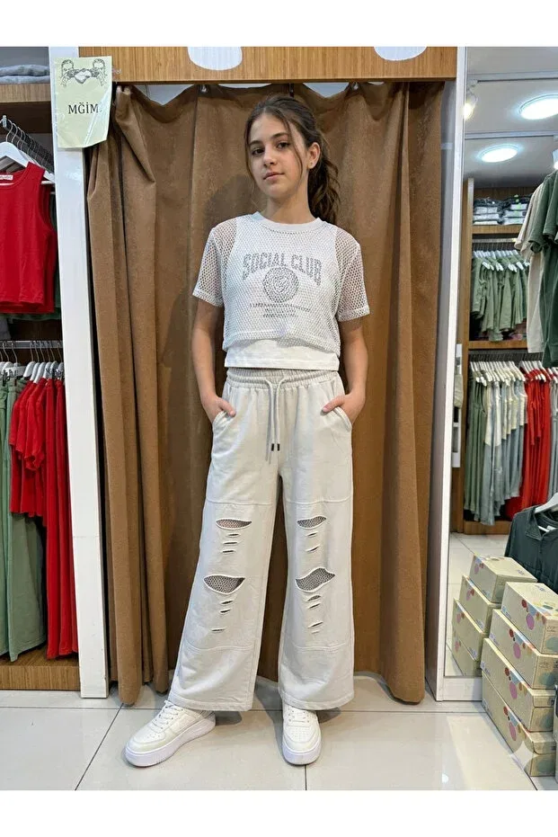 Детский для девочек комплект из сетки Loco Loco Kids, Gray