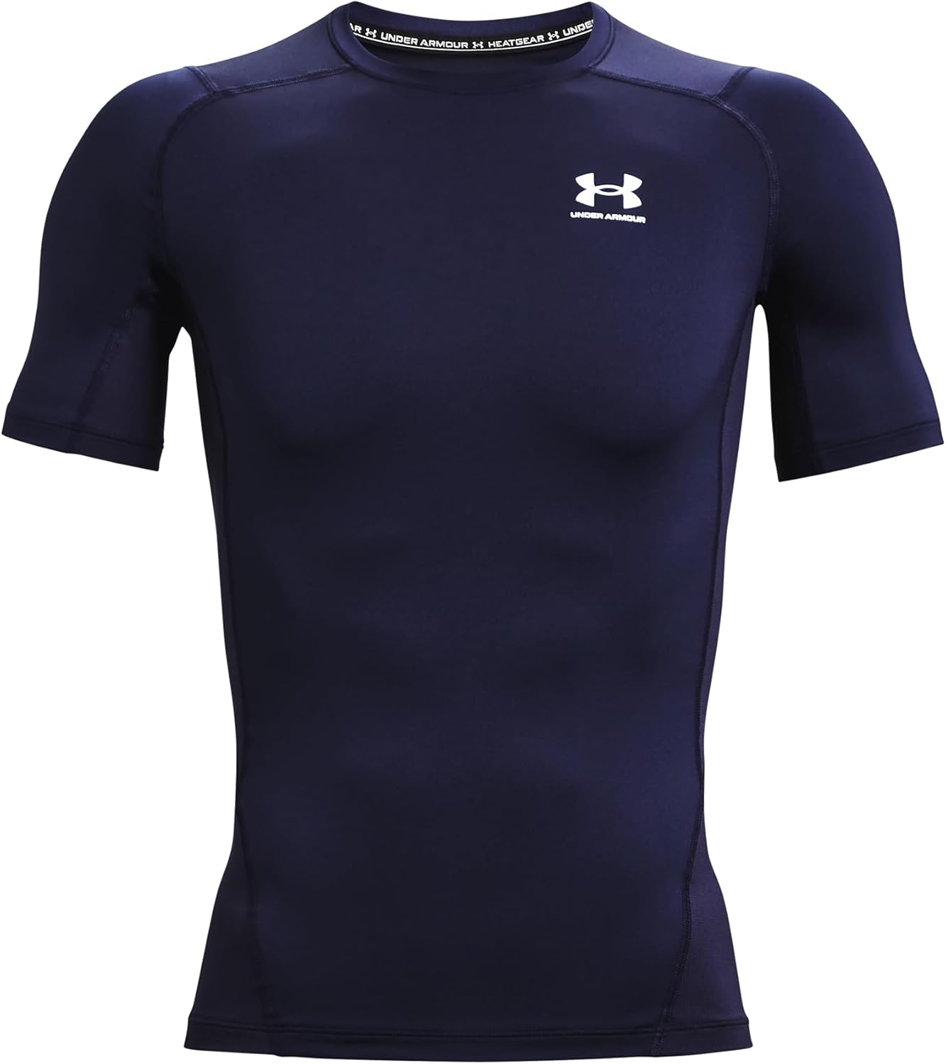 

Under Armour мужская футболка HeatGear Compression с коротким рукавом, Midnight Navy (410)/White