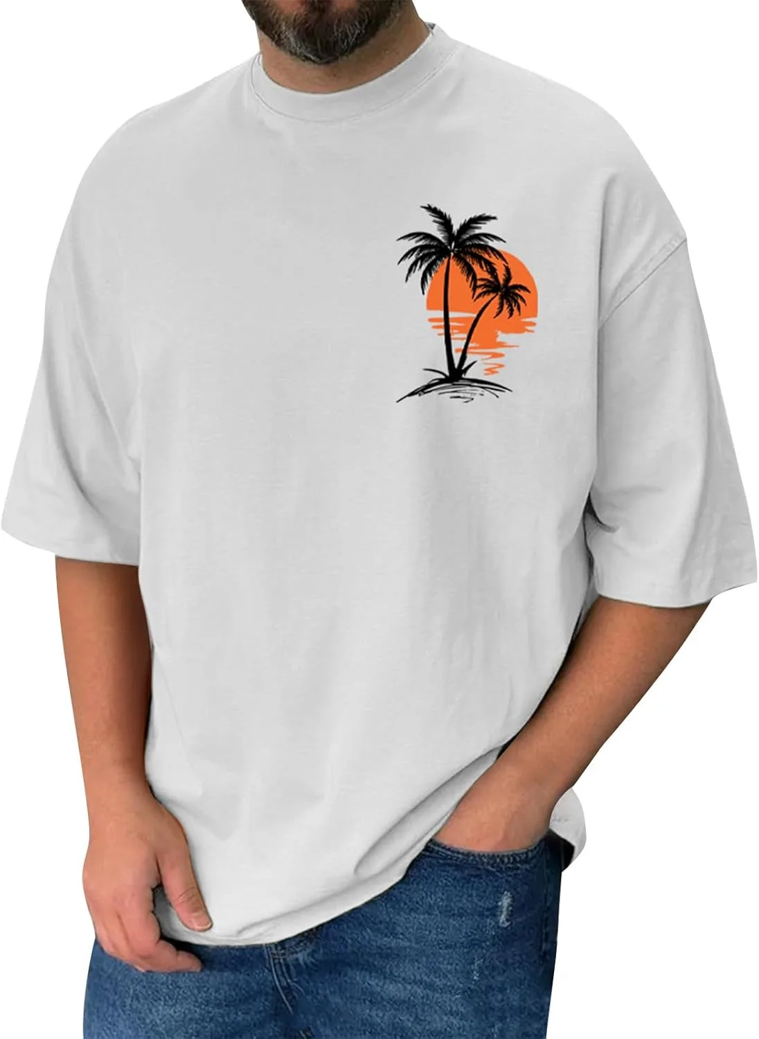 

Мужская футболка с принтом, короткий рукав, S-5XL