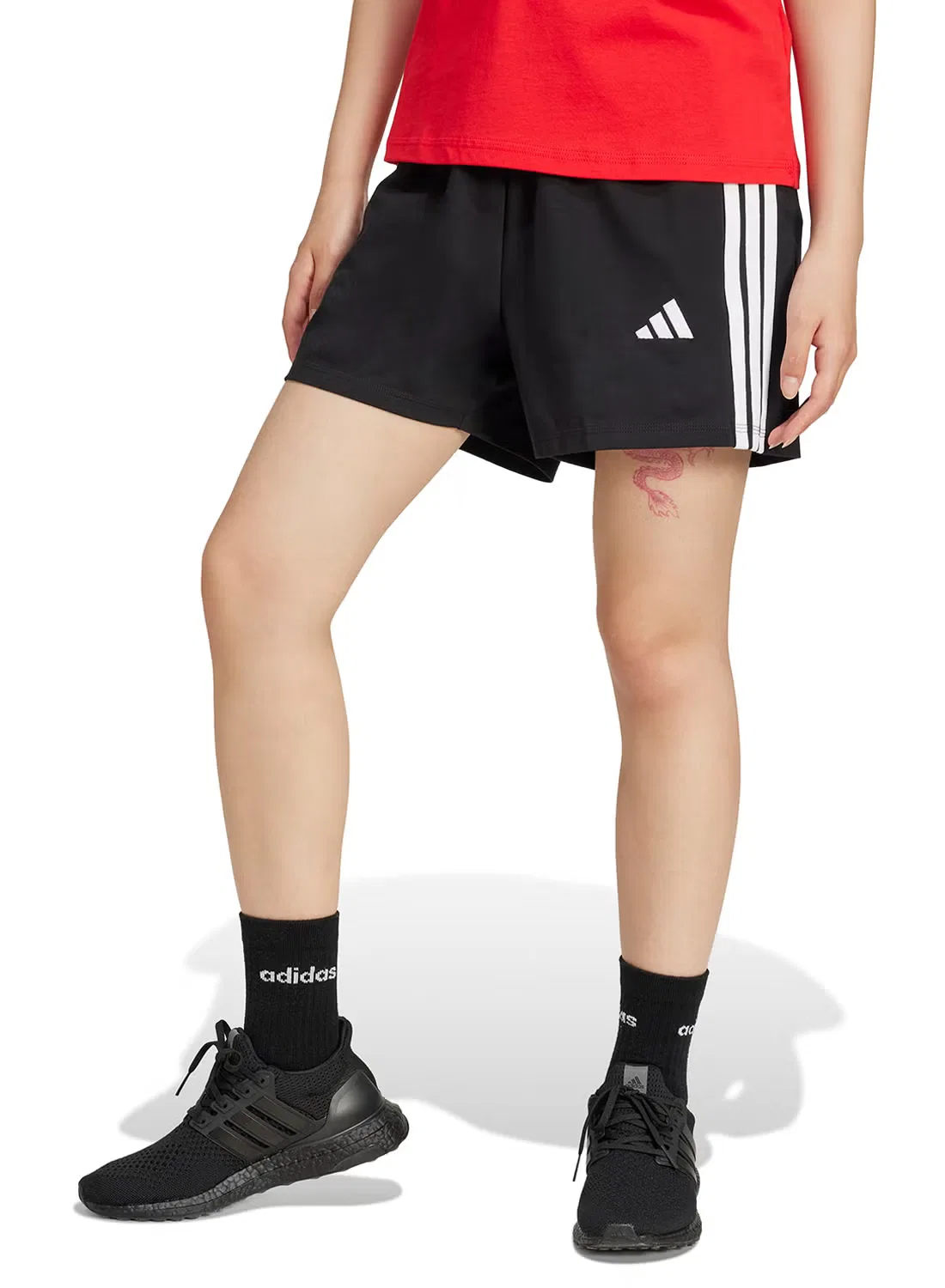 Шорты с 3 полосками 3-Stripes essential Adidas, черный