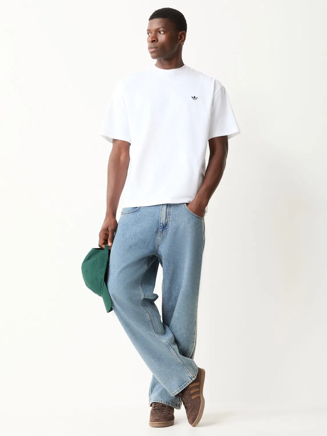 Футболка свободная adidas Originals Trefoil Essentials, белый — фото 3