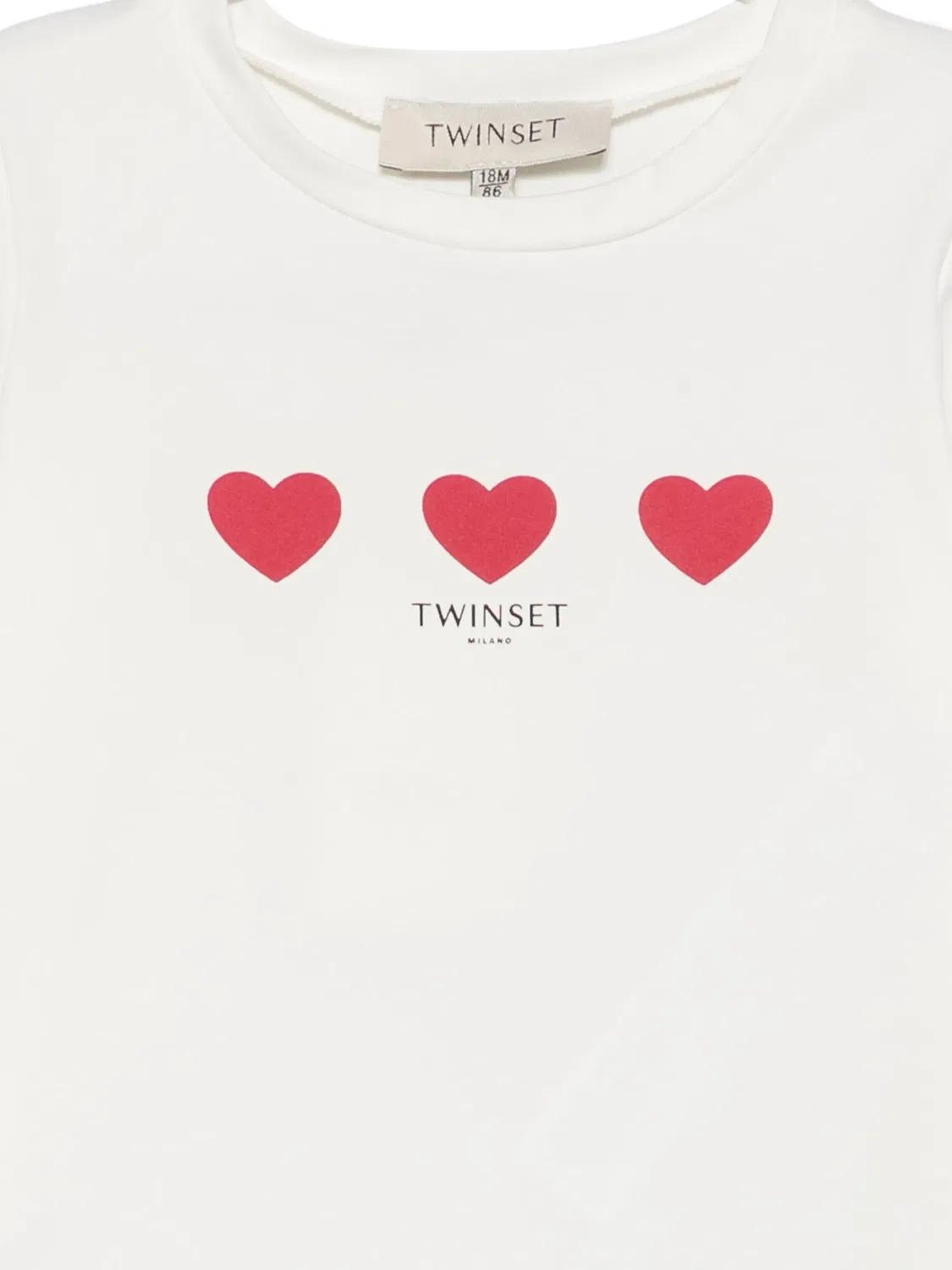 Топ с длинными рукавами и принтом Twinset Kids, нейтральные цвета — фото 3