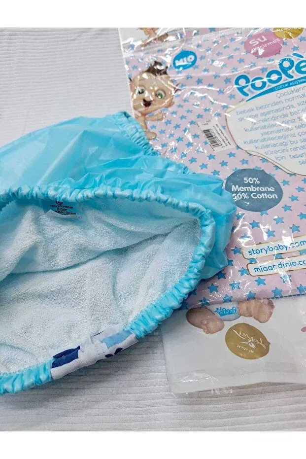 Детские трусы для девочек с принтом Sundan Poopes Toilet Training Panties Berkay, Blue — фото 2
