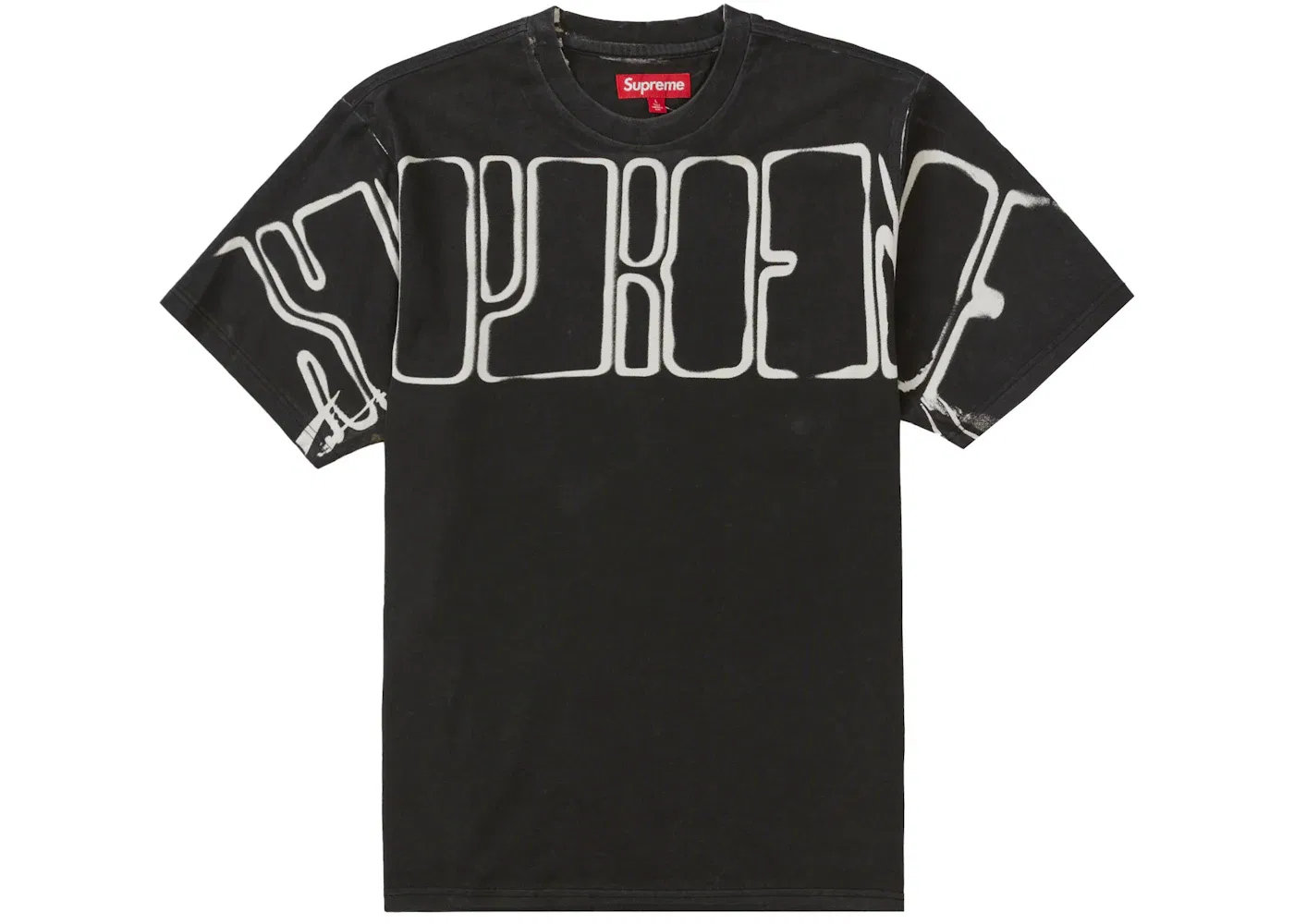 Мужская футболка Supreme Overprint Knockout S/S Top, Black