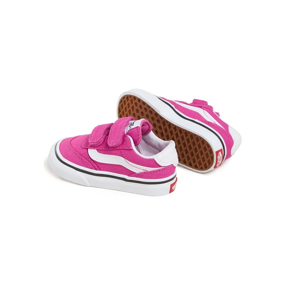 Детские кроссовки для мальчиков на липучках Brooklyn Ls V, Pink Vans — фото 3