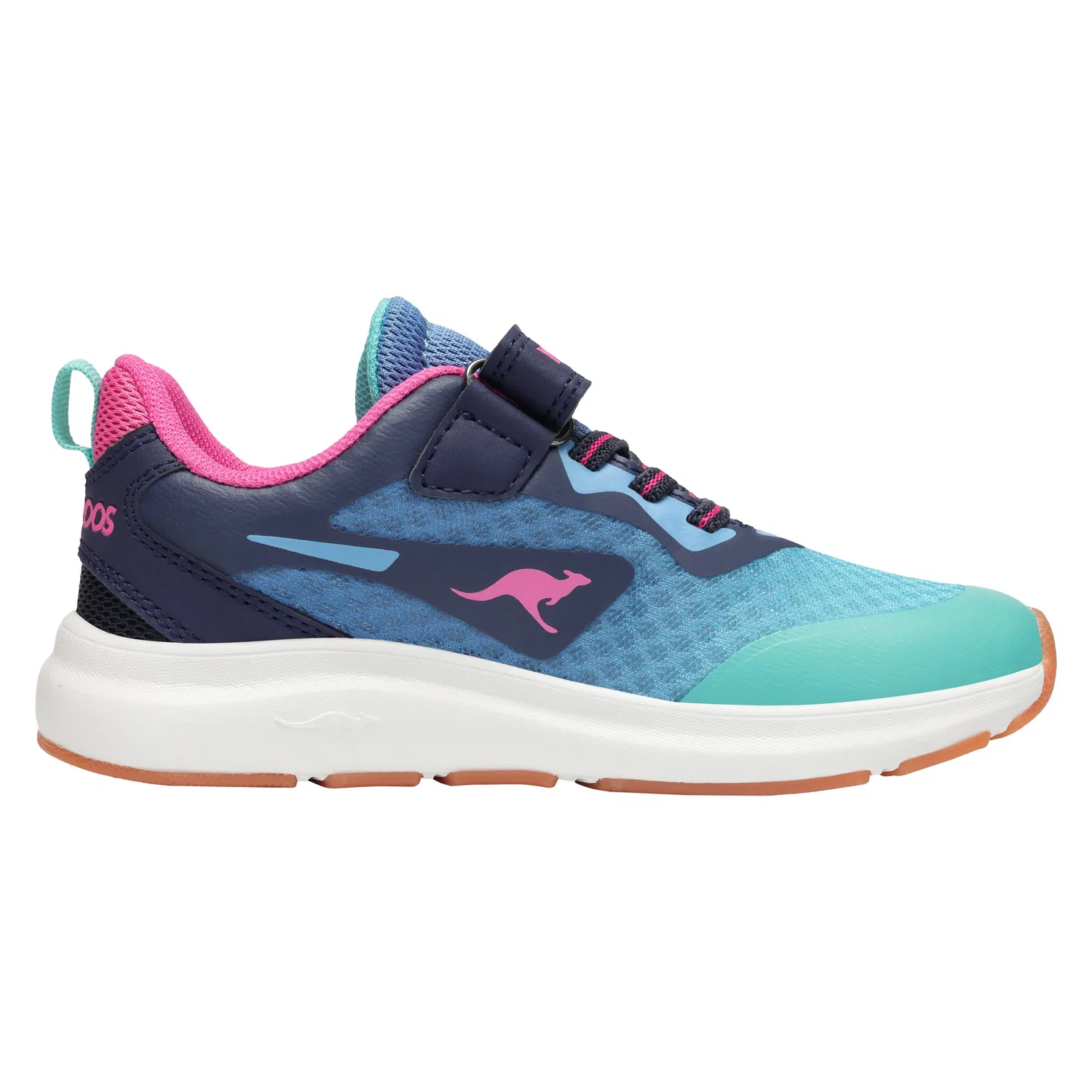 Детские спортивные кроссовки с не оставляющей следов подошвой KangaROOS, Navy/Pink — фото 2