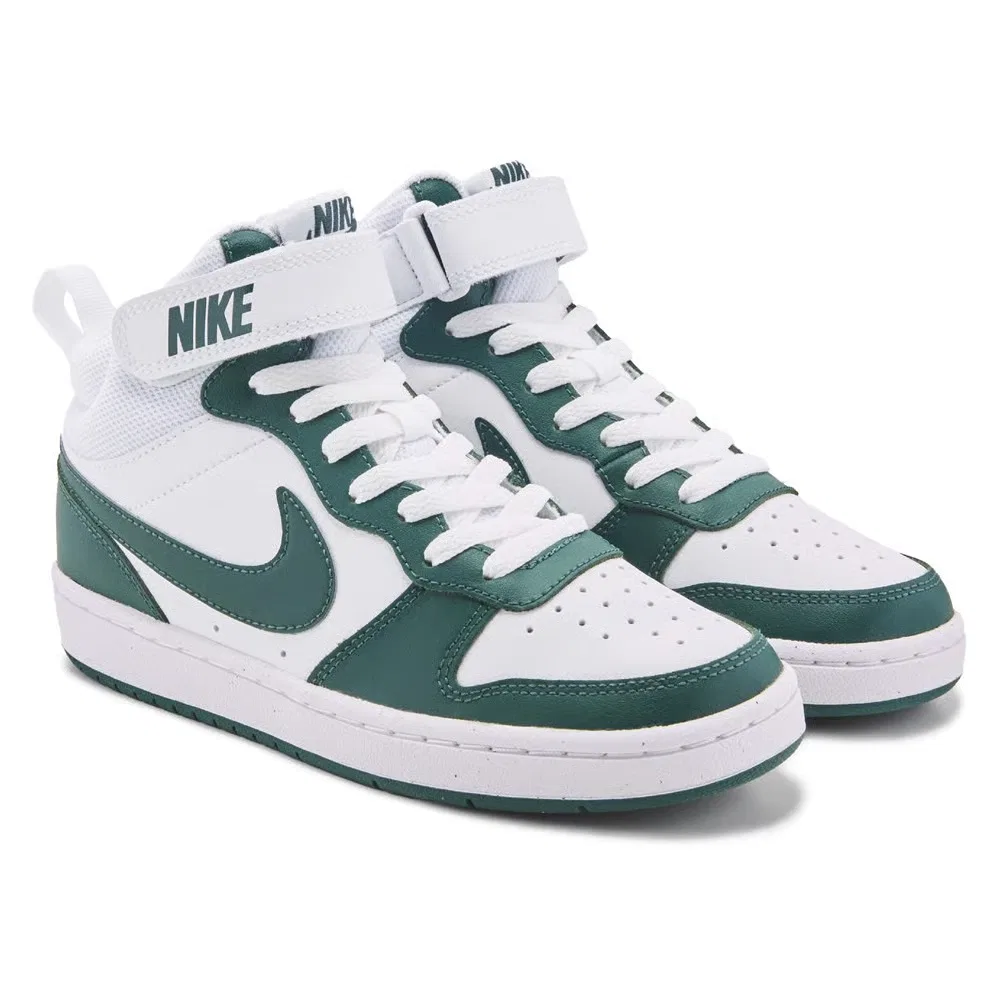 Детские кроссовки Kids' Court Borough средней высоты Nike, White/Green