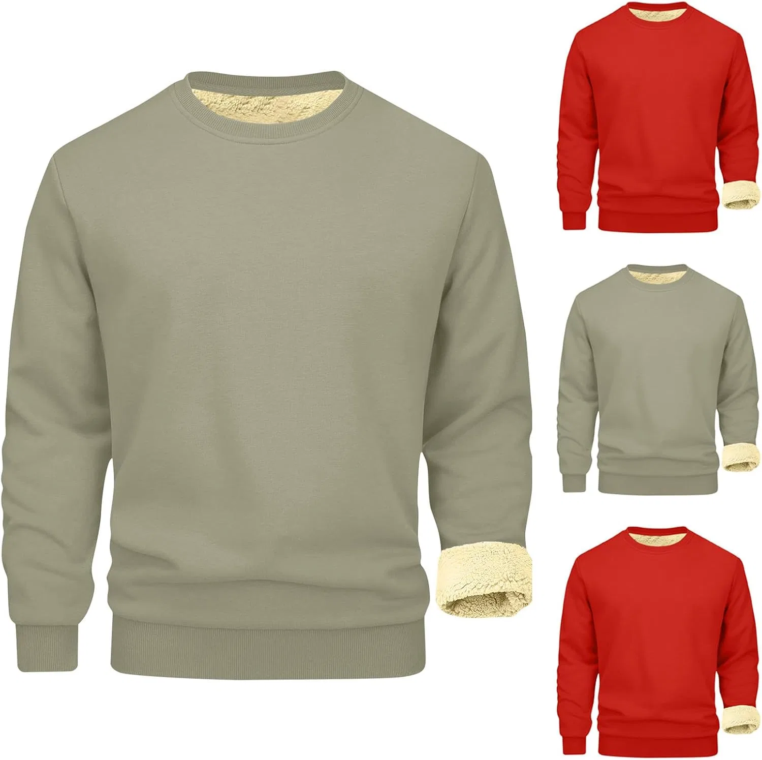 Мужская флисовая толстовка с длинным рукавом, Army Green