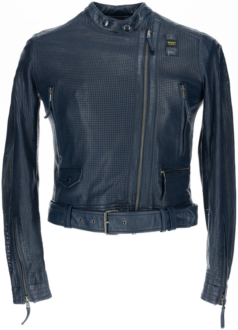 

Blauer USA Moore Перфорированные дамы кожаная куртка, синий