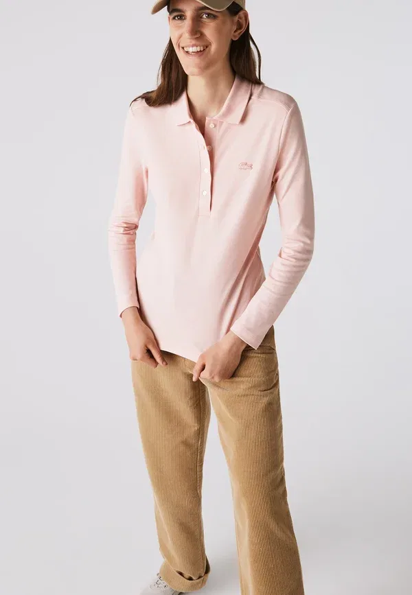 Футболка поло Lacoste, однотонная, синяя