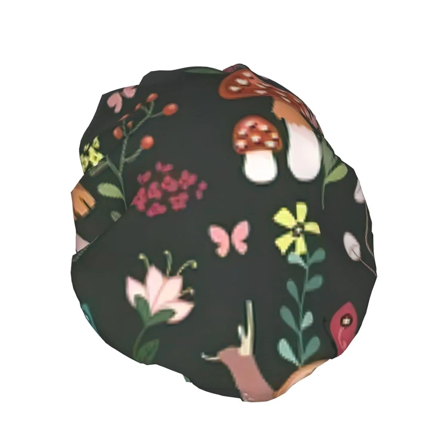Шапочка для душа Mushroom Snail Butterfly Pattern, Lsjuee, 1 шт, 4.3x10.6 дюйма — фото 2