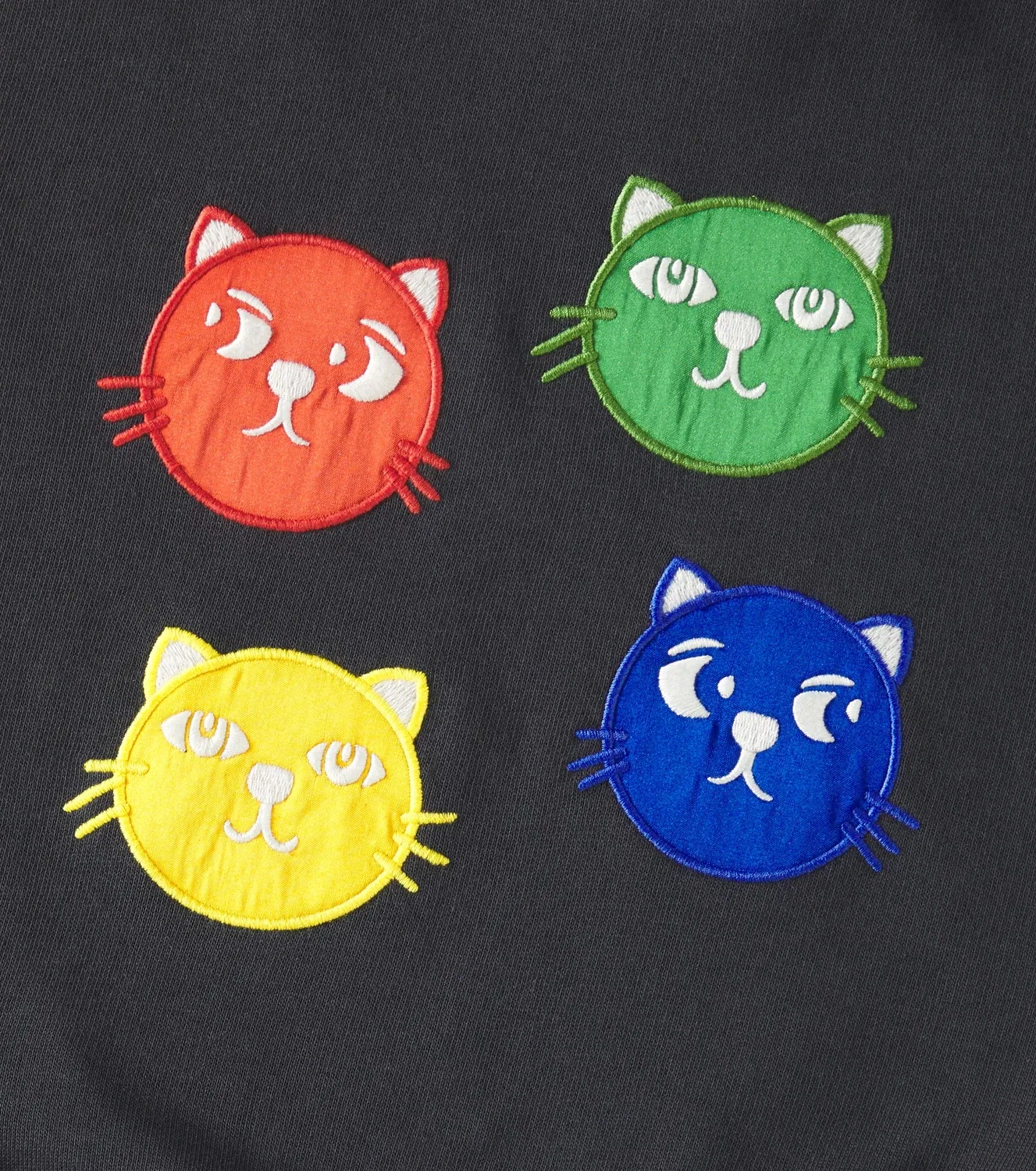 Толстовка хлопковая с вышивкой Cool Cats Mini Rodini, черный — фото 2