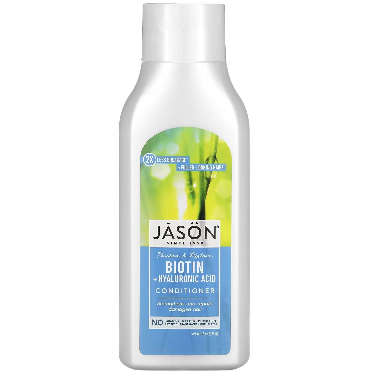 

Jason Natural, кондиционер с биотином и гиалуроновой кислотой, 473 мл (16 унций)