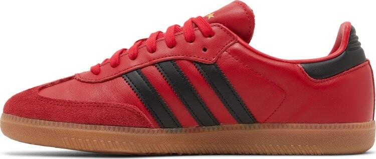 Кроссовки Adidas FC Bayern Munich x Samba Team 'Power Red Black', красный — фото 4