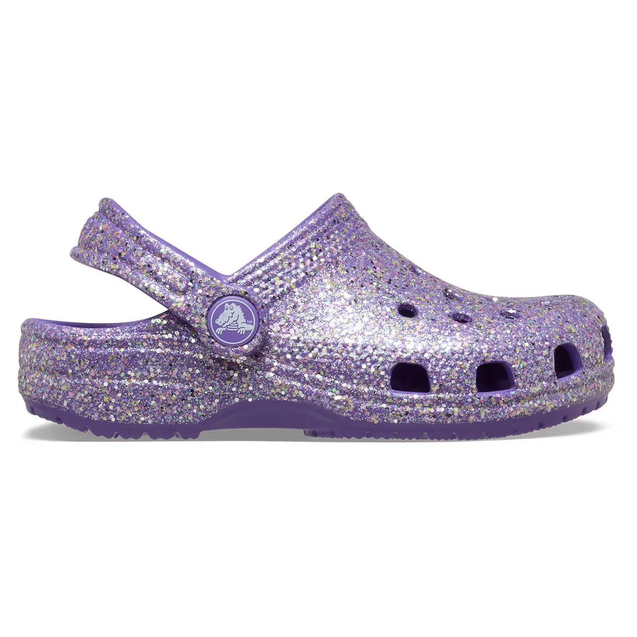 Детские сандалии для мальчиков с блестками Classic Fantasy Glitter Clog Crocs, Morado