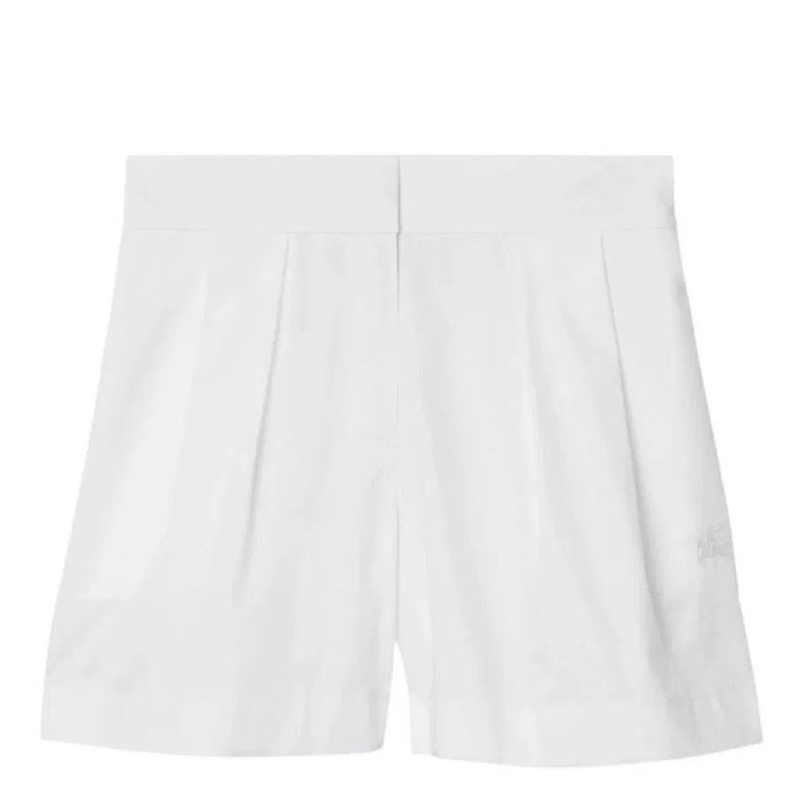 Шорты хлопковые Kids Madison Cotton Shorts Burberry, White