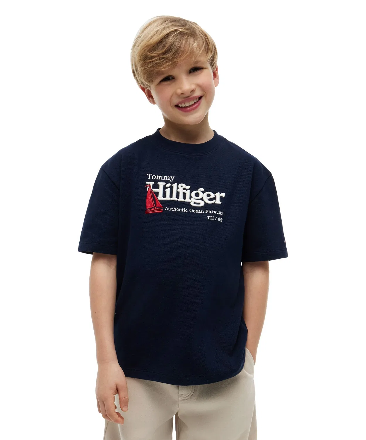 Детская футболка с вышивкой с коротким рукавом TOMMY HILFIGER, Multi