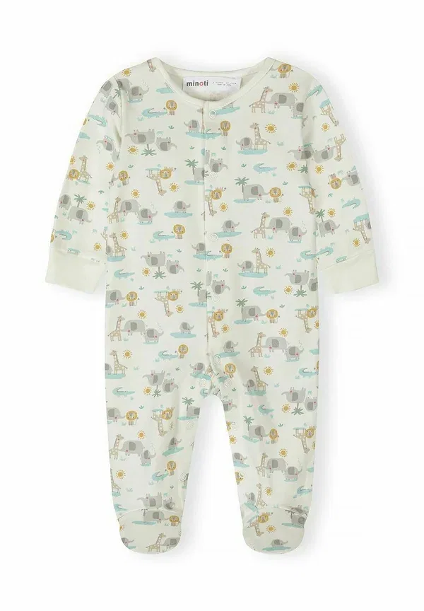 Комплект из 3 боди с длинным рукавом, хлопок, Sleep Suit Minoti, Cream, Light Green, светло-зеленый/кремовый — фото 2