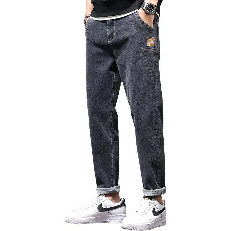 Детские джинсы прямого кроя с начесом Tonlion, Medium Gray