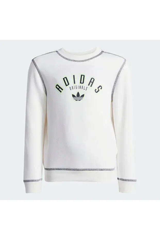 Детский спортивный комплект для девочек с длинным рукавом Adidas, White