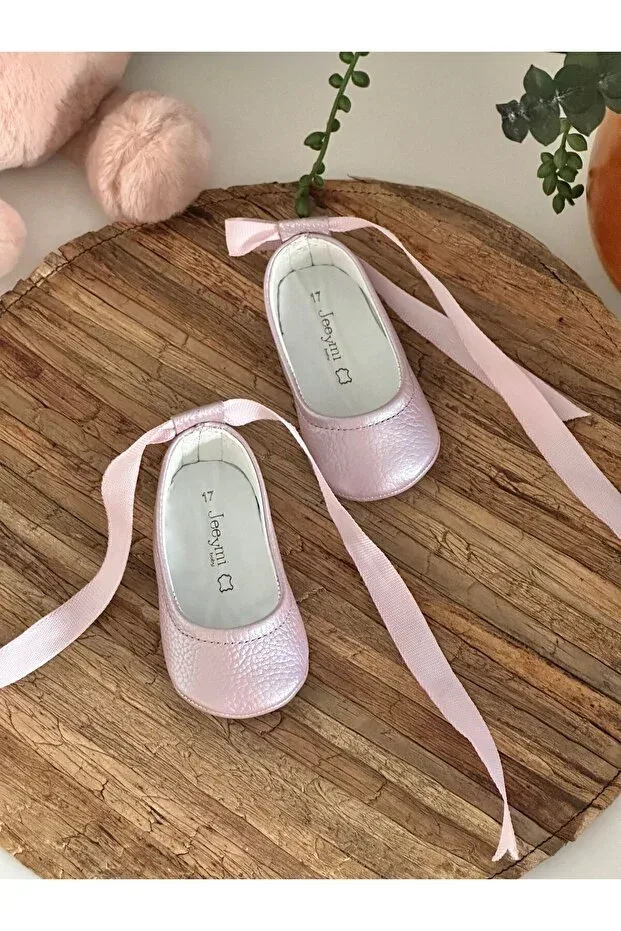 Детские мокасины для девочек кожаные Lilac Ballerina Baby Moccasins Li Puna, Lilac — фото 4
