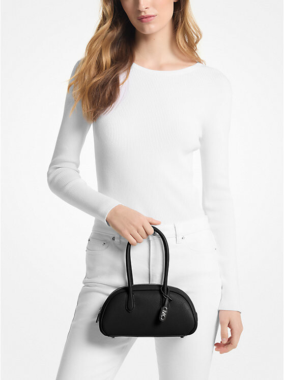 

Сумка Michael Kors Lulu Small Pebbled Leather Satchel, черный