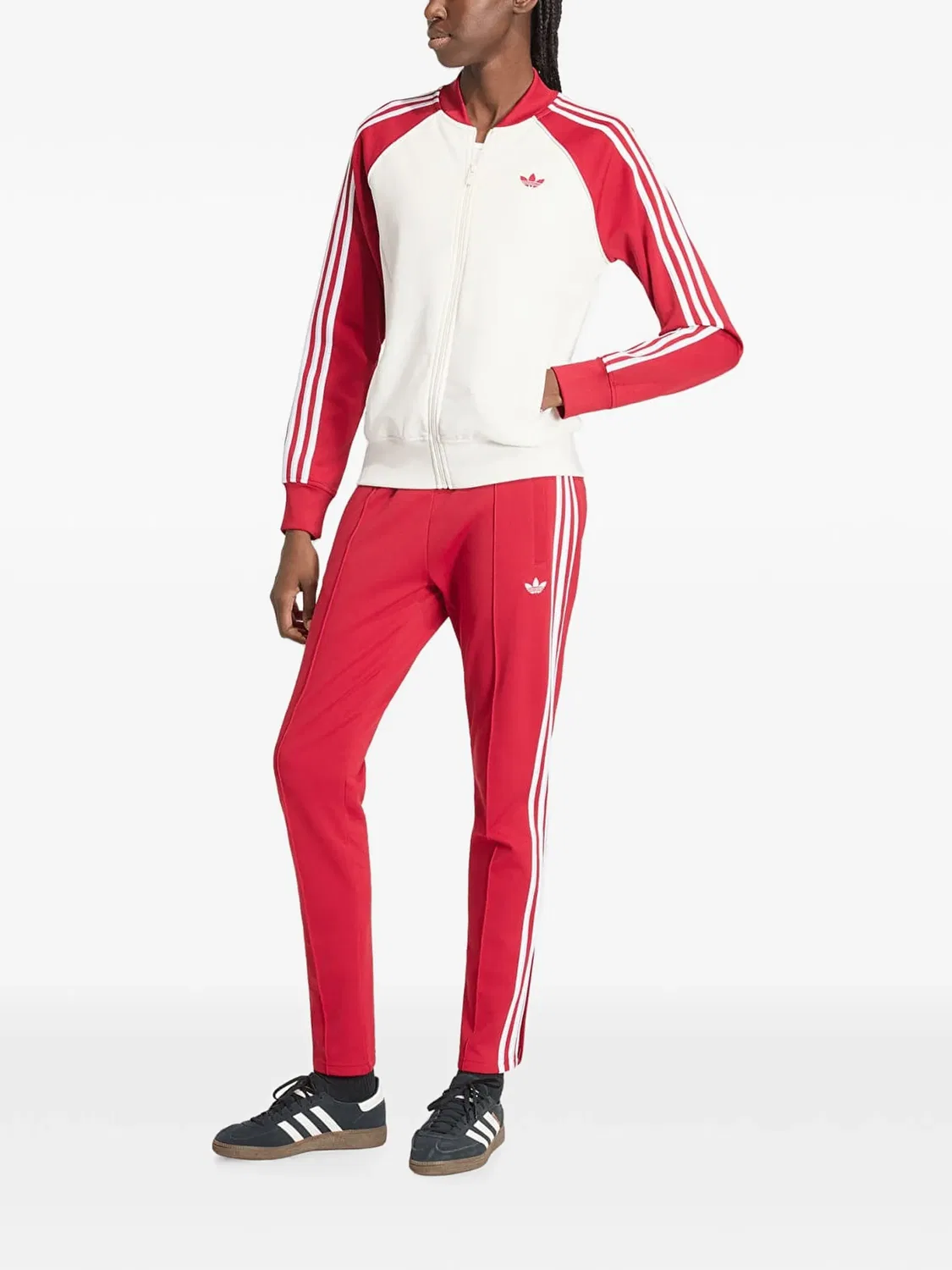 Спортивные брюки Sst Tp с вышитым логотипом Adidas, красный — фото 2