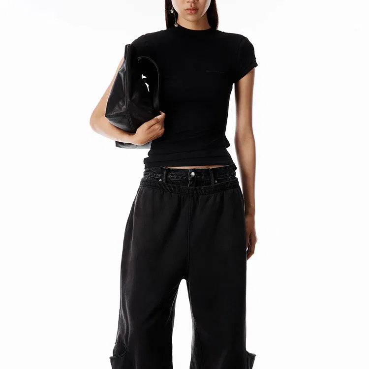 Женская футболка с многослойным эффектом Alexander Wang, Black — фото 3