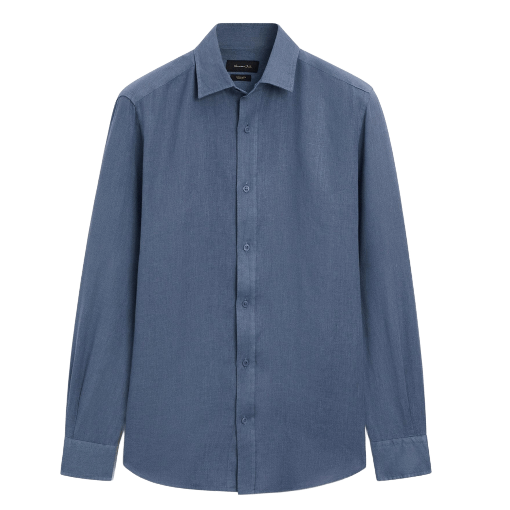 

Рубашка Massimo Dutti 100% Linen Regular Fit, темно-синий