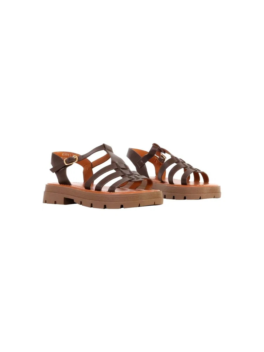 Сандалии Super Mode 'Kindersandalen mit Riemen' коричневого цвета — фото 3