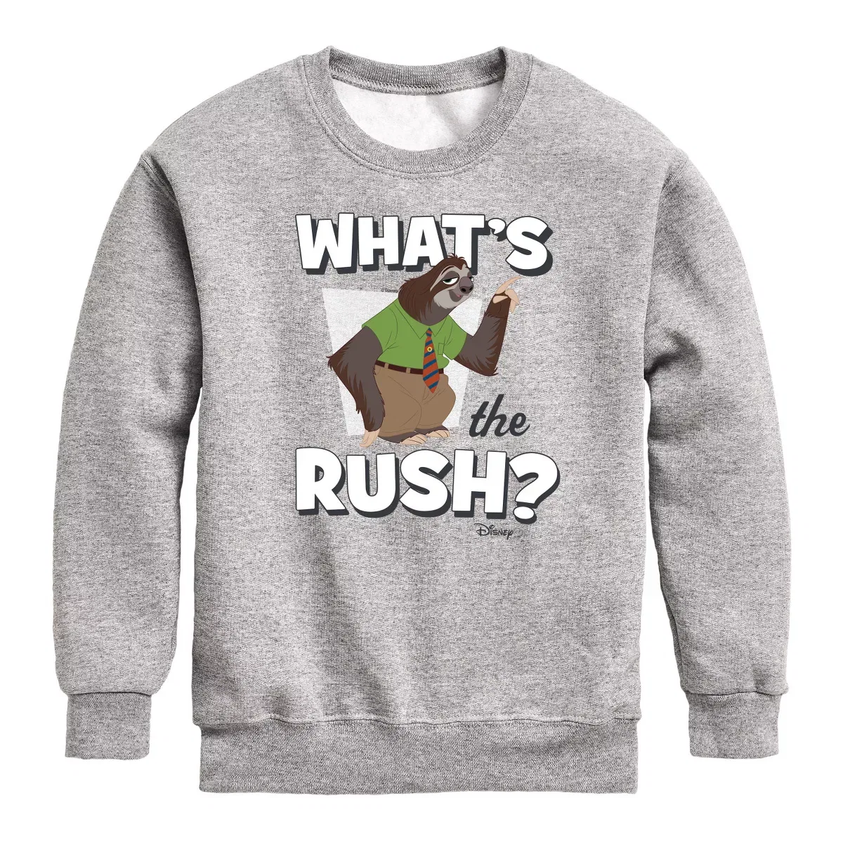Детское свитшот с длинным рукавом What's The Rush Disney, Athletic Heather