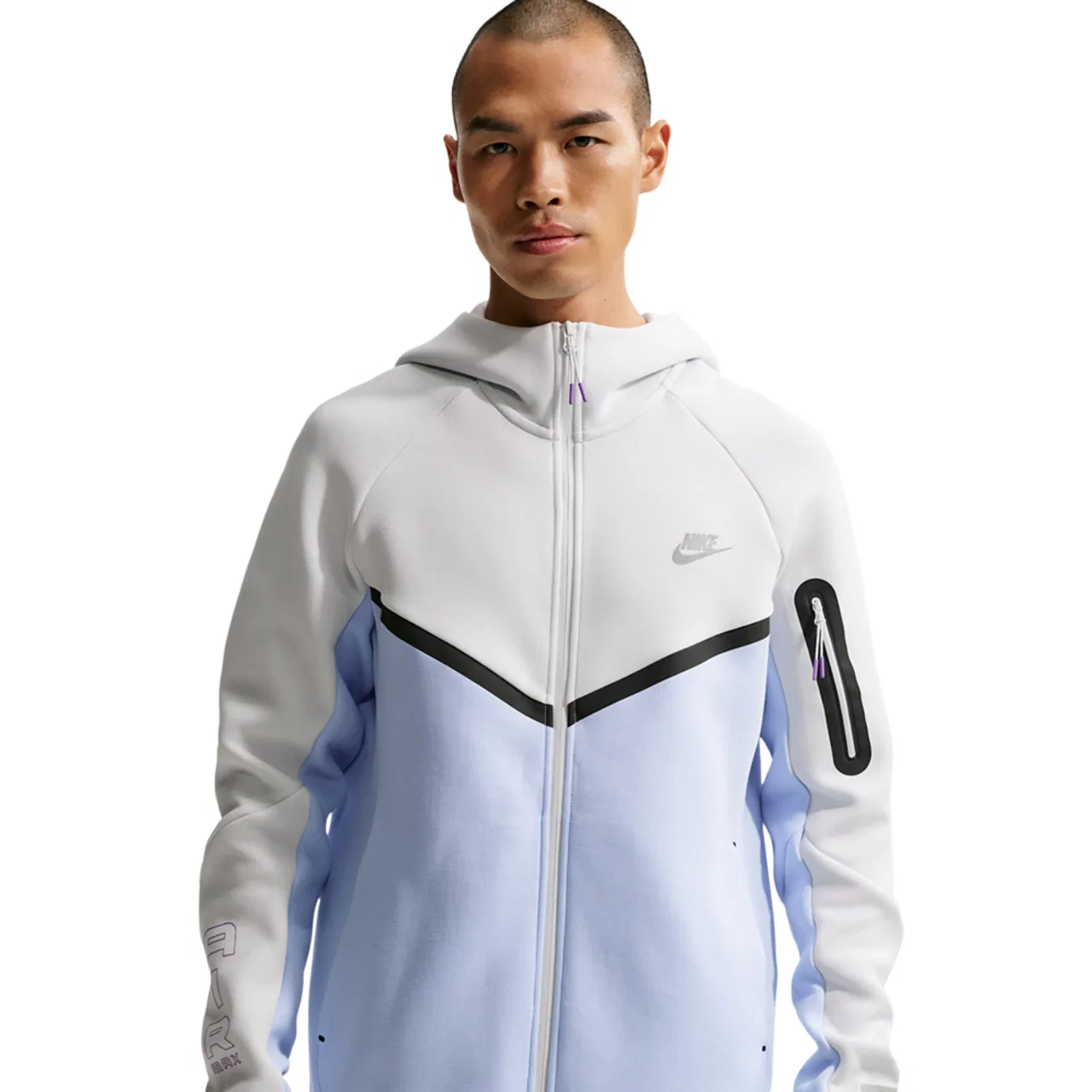 Мужская куртка Tech Fleece Windrunner Nike, цвет Hydrogen Blue/Bright Violet/Off White