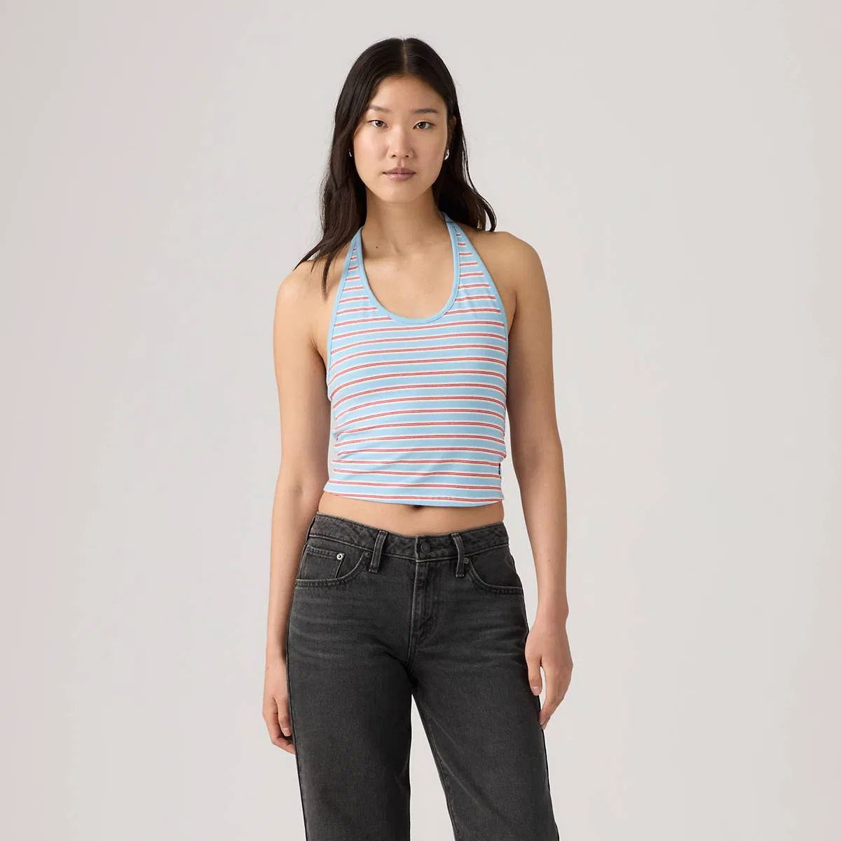 Топ-Ella halter Levi's, Ines Stripe Air Blue Signal Red - Blue — фото 3