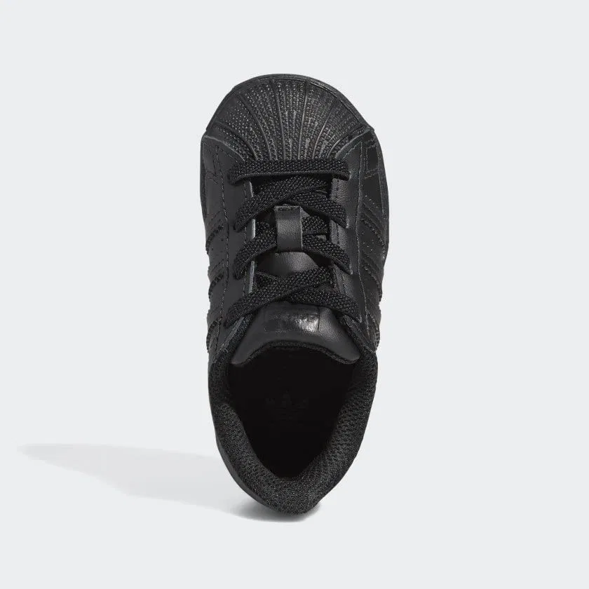 Детские кроссовки для мальчиков с липучками Superstar Cloudfoam Adidas Originals, Black — фото 3