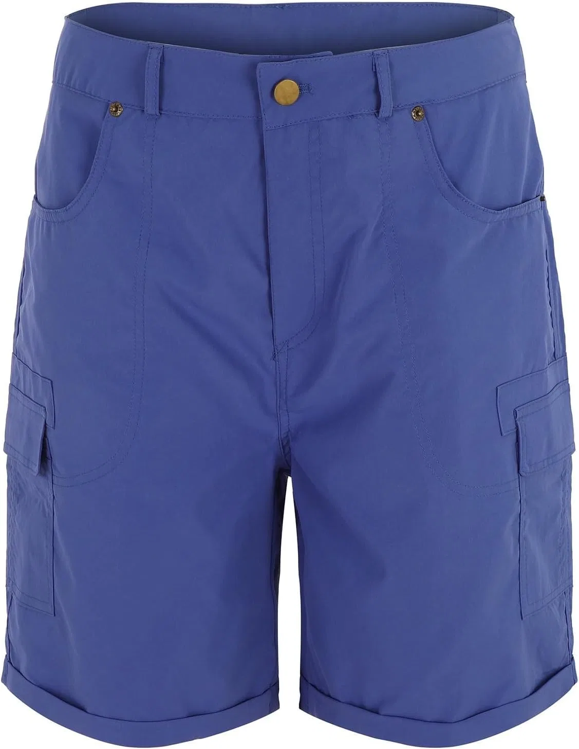 Женские карго шорты свободные бермуды со складками Cargo Shorts, Blue — фото 3