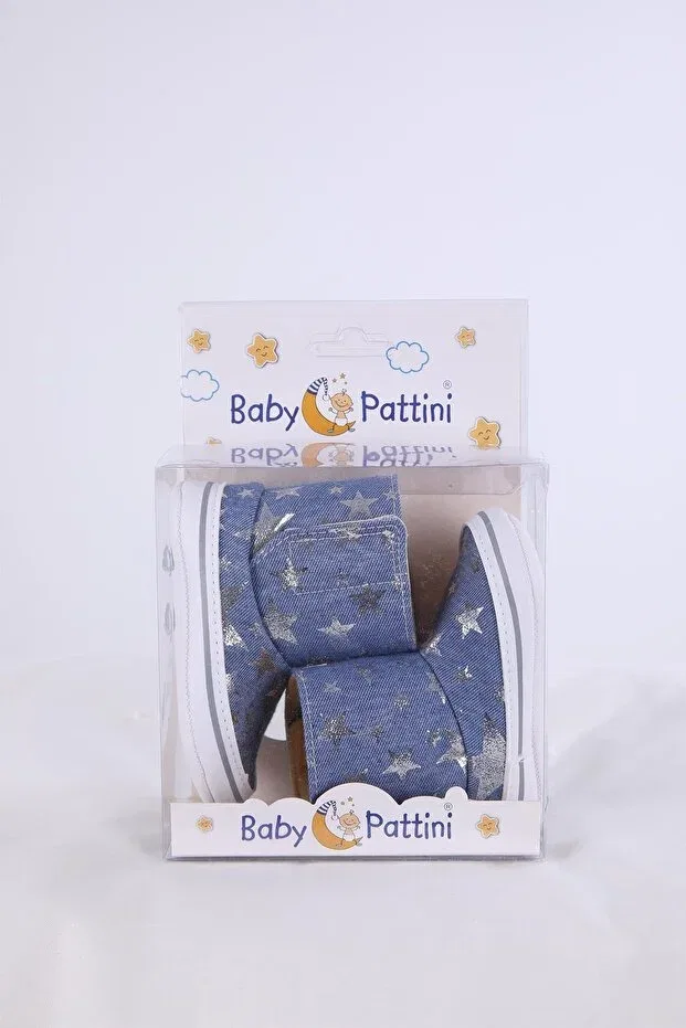 Детские пинетки-тапочки для новорожденных с принтом Babyhola, Blue — фото 2