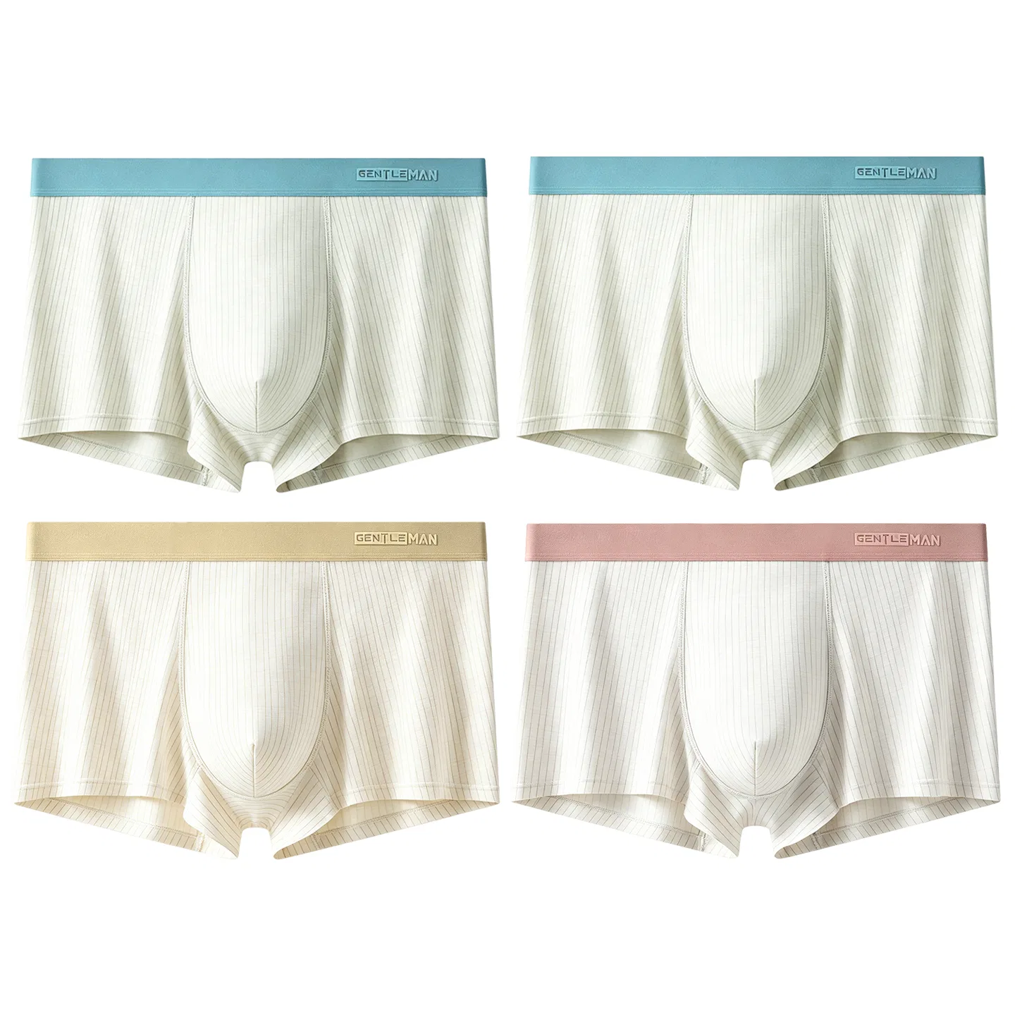 Детские трусы для мальчиков с принтом Red bean, Moonlight White / Light Oxygen Green / Cream Yellow