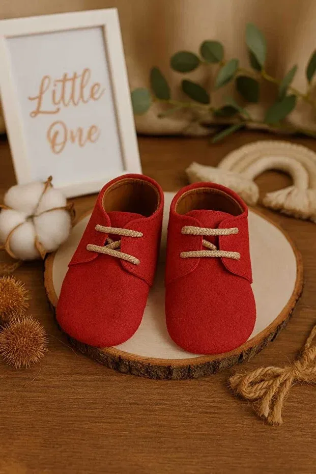 Детские ботинки на шнуровке Krm Kerem Bebe, Red