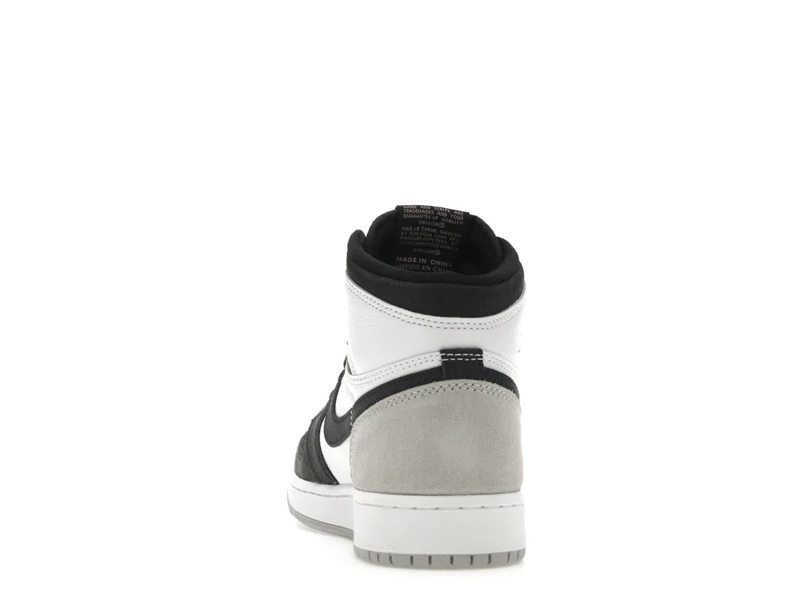 Детские кроссовки для мальчиков и девочек с принтом Jordan 1 Retro High OG Jordan, White/Black/Grey Fog/Bleached Coral — фото 4