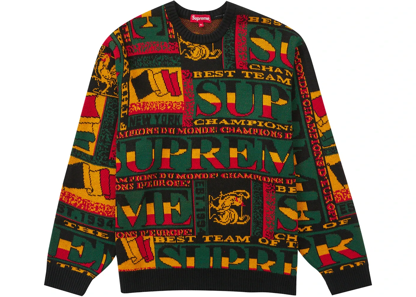 Мужской свитер с принтом Supreme, Black